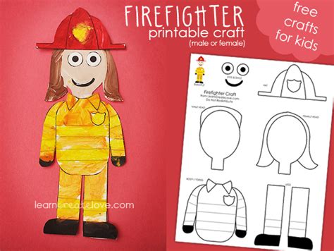 Printable Firefighter Craft