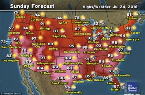 United States Heat Wave Map