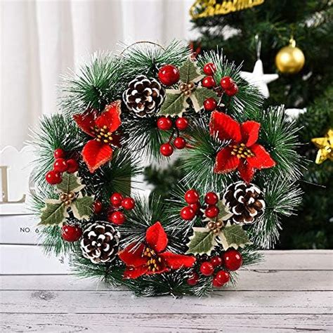 Snow pine and cone wreath, Christmas wreaths for front door ...