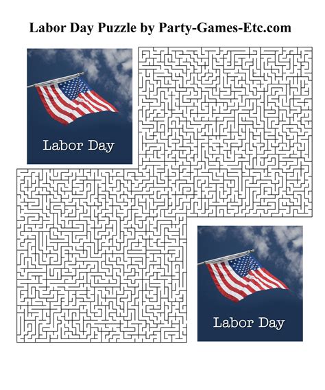 Labor Day Party Games, Free Printable Games and Activities for a ...