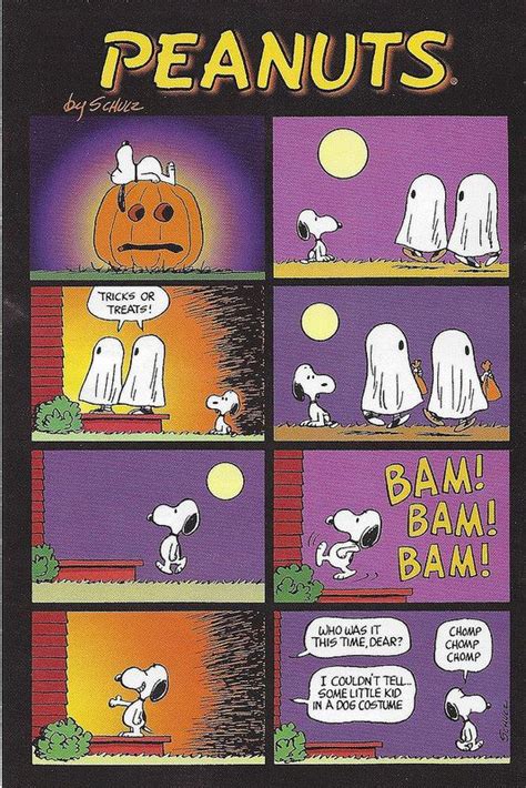 Peanuts Halloween Sunday comic strip - 1966 | Snoopy halloween, Peanuts ...