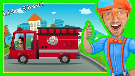 Fire Truck Song for Children | Nursery Rhymes with Blippi - YouTube