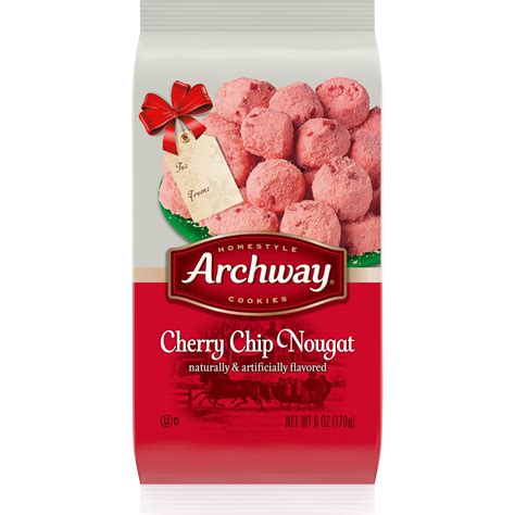 Archway Holiday Cherry Chip Nougat Cookies, 6 Oz - Walmart.com ...