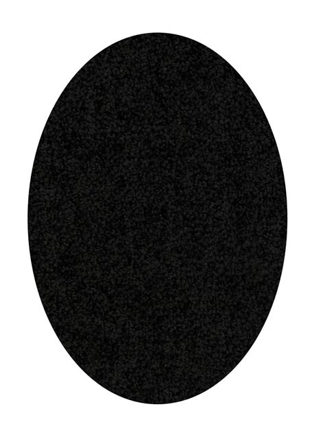 Home Queen Solid Color Oval Shape Black 12'X15' Oval Shape - Area Rug ...