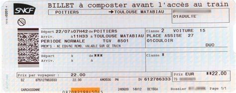 Sncf Tgv Billet De Train - Image to u