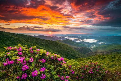 Asheville North Carolina Blue Ridge Parkway Scenic Sunset Photograph by ...