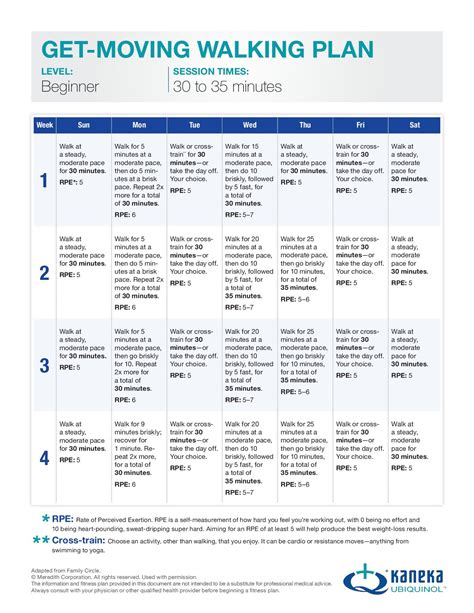 The Get-Moving Walking Plan for Beginners | Ubiquinol.org | Walking ...