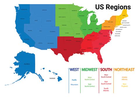 Free Printable Us Regions Map