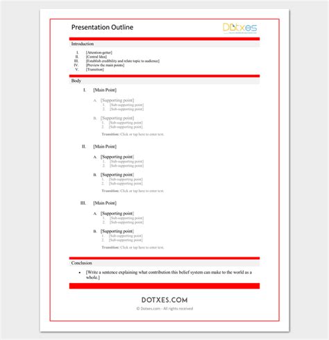 Presentation Outline Template - 19+ Formats for PPT, Word & PDF