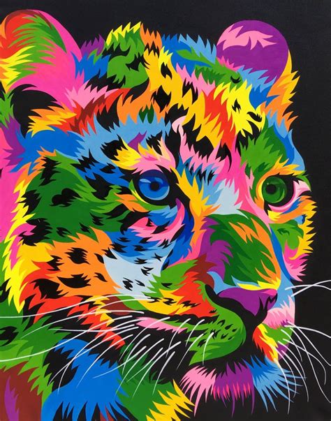 Cheetah By Wahyu R | Animal paintings, Colorful animal paintings, Pop ...