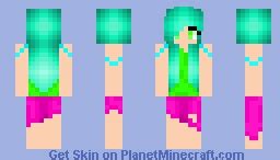 Neon Girl Minecraft Skin