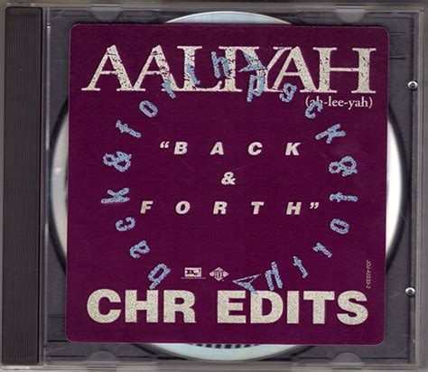 Aaliyah - Back & Forth (CHR Edits) (CD, Single, Promo) | Discogs