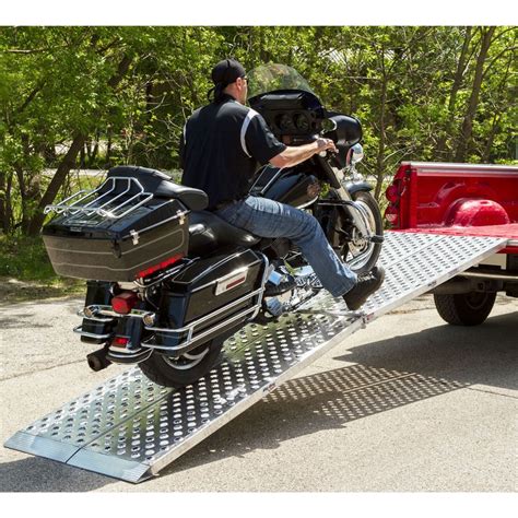 Big Boy EZ Rizer Aluminum 2-Piece Folding Motorcycle Ramp - 8' to 12 ...