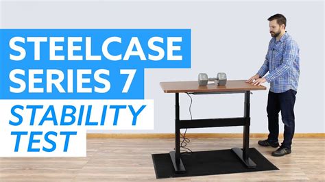 Steelcase Series 7 Electric Standing Desk Stability Test - YouTube