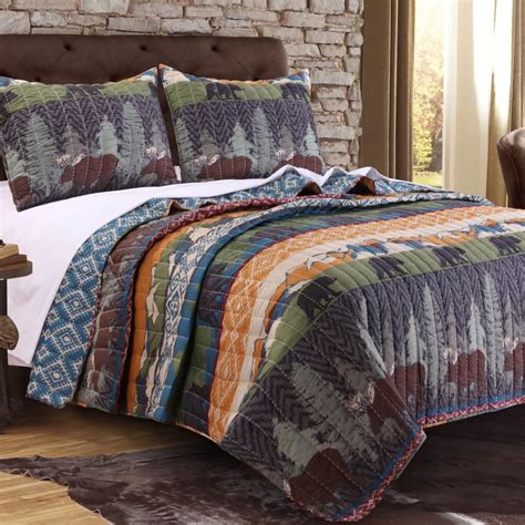 Black Bear Lodge Twin Quilt Set - Teton Timberline Trading