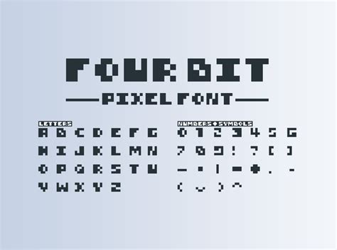 4Bit Pixel Font by Elliot Pessah on Dribbble