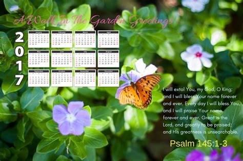 A Walk In The Garden: Bible Verse Calendar 2017 - Desktop Wallpaper ...