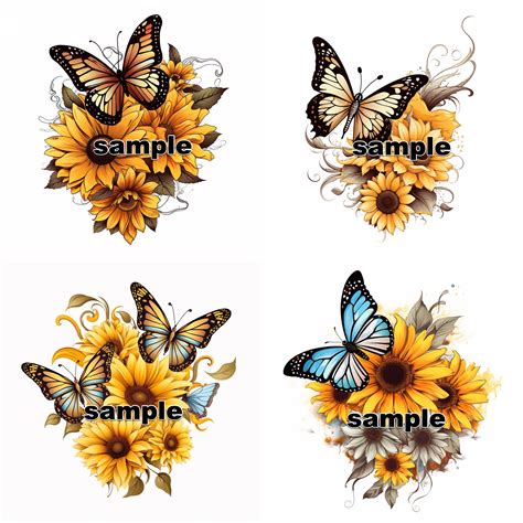 Sunflower and Butterfly Tattoo - The Bridge Tattoo