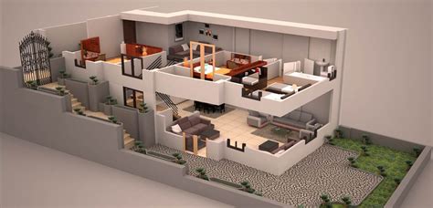 Permanecer de pié paralelo El otro día duplex house plans 3d view ...