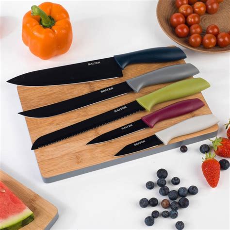 5 Piece Knife & Chopping Board Set - BrandAlley