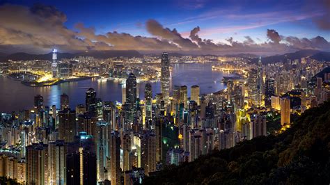 city, hong kong, night, clouds, lights 4k - Free 4k Wallpapers - 40.000 ...