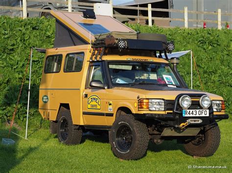 Off-Road Land Rover Camper with Solar Panel