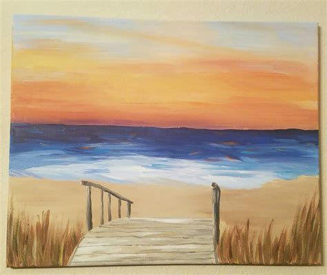 Simple Beach Paintings For Beginners