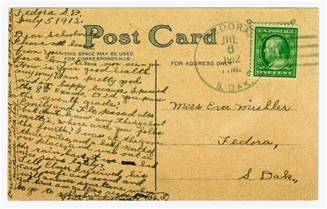 Antique Images: Free Digital Background: 2 Vintage Postcard Back ...