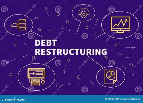 Conceptual Business Illustration with the Words Debt Restructuring ...