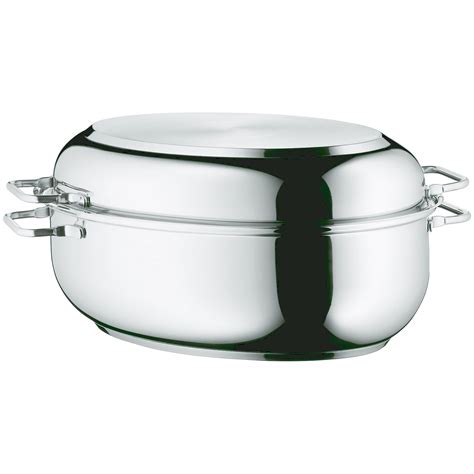 WMF 13" Oval Stainless Steel Roasting Pan | Wayfair