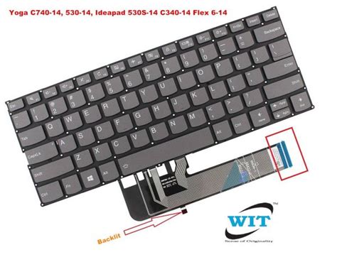 Keyboard for Lenovo Yoga C740-14 C740-14IML 530-14ARR 530S-14ARR ...