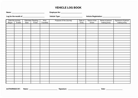 Printable Log Book | Template Business PSD, Excel, Word, PDF