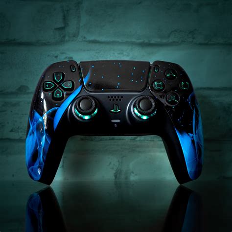 PS5 Controller LED Mod Blue Flame PS5 Custom Wireless Controller Backl ...