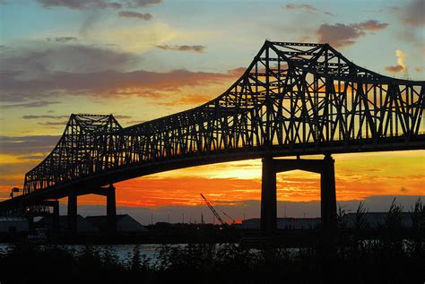 Mississippi River Bridge At Sunset by Paul D. Taylor