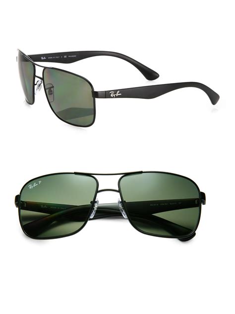 Lyst - Ray-Ban 59Mm Square Aviator Sunglasses in Black for Men