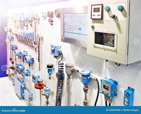 Industrial Protected Monitoring and Measurement Systems Stock Photo ...