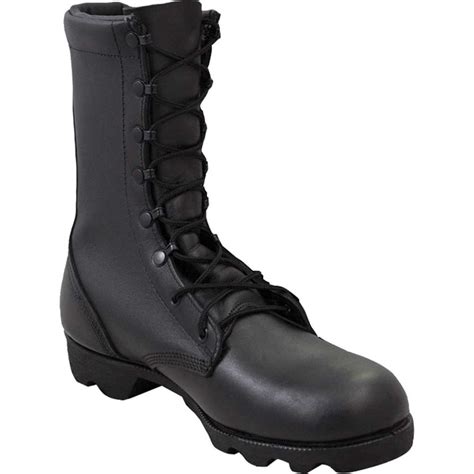 Altama - Men's Altama Footwear Leather 10" Combat Work Boot Black Full ...