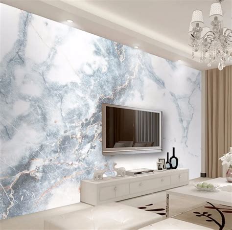 Simple Luxury Modern Striped Marble Textured Wallpaper For Walls Living ...