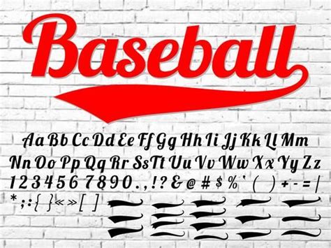 Baseball Font svg, Baseball Alphabet, Baseball Letters, svg font with ...