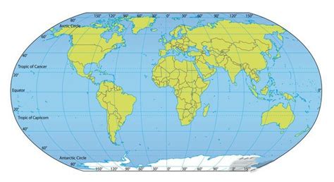 Free Printable Large World Map with Coordinates & Countries [PDF]