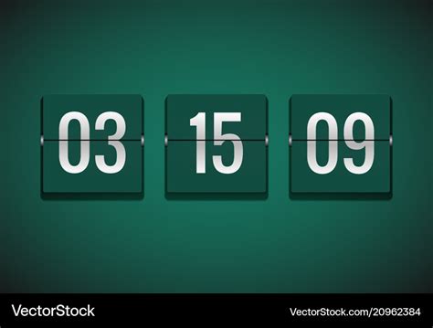 Countdown timer clock counter flip timer Vector Image