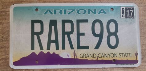 ARIZONA personalized license plate. This is a real plate. | Etsy