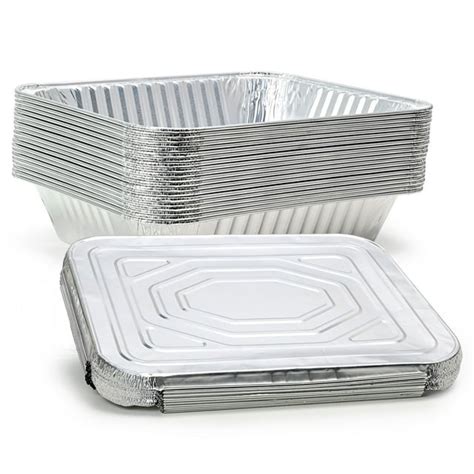 TINANA 9x13 Aluminum Foil Pans with Clear Lids, 20 Pack for Baking ...