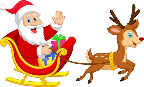 Transparent Santa With Rudolph Png Clipart Santa And Rudolph Png Png ...