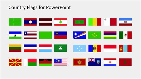 Country Flags Clipart for PowerPoint (L to M) - SlideModel