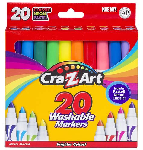 Cra-Z-Art 20 Count Multicolor Broad Line Washable Markers, Easter ...