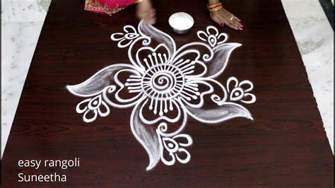 Daily rangoli kolam designs || free hand muggulu || Latest easy ...