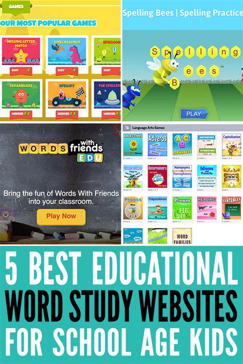 Best Learning Websites: Word Study Games Online for School Age Kids