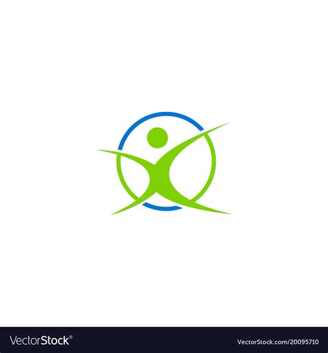 People sport active logo Royalty Free Vector Image