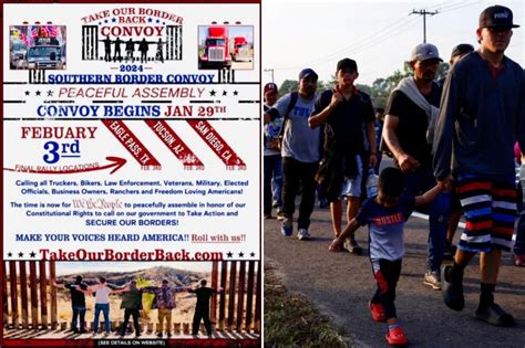 Convoy claiming to be ‘God’s army’ heading to Texas to protest border ...